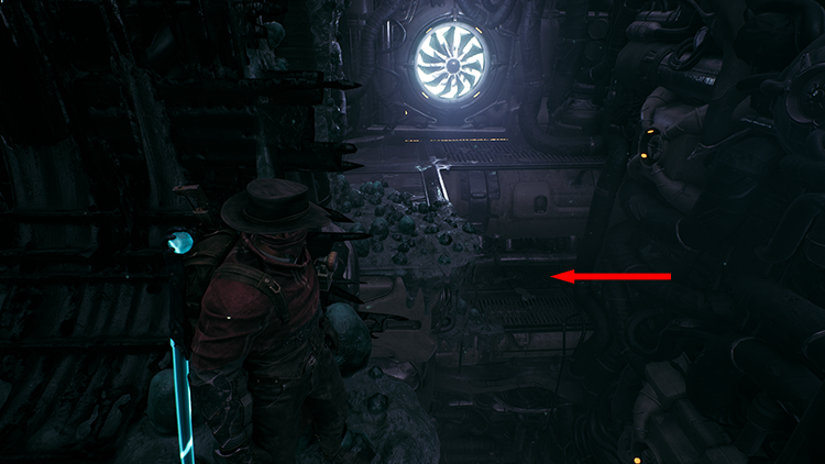 Crouch walk under this pipe.